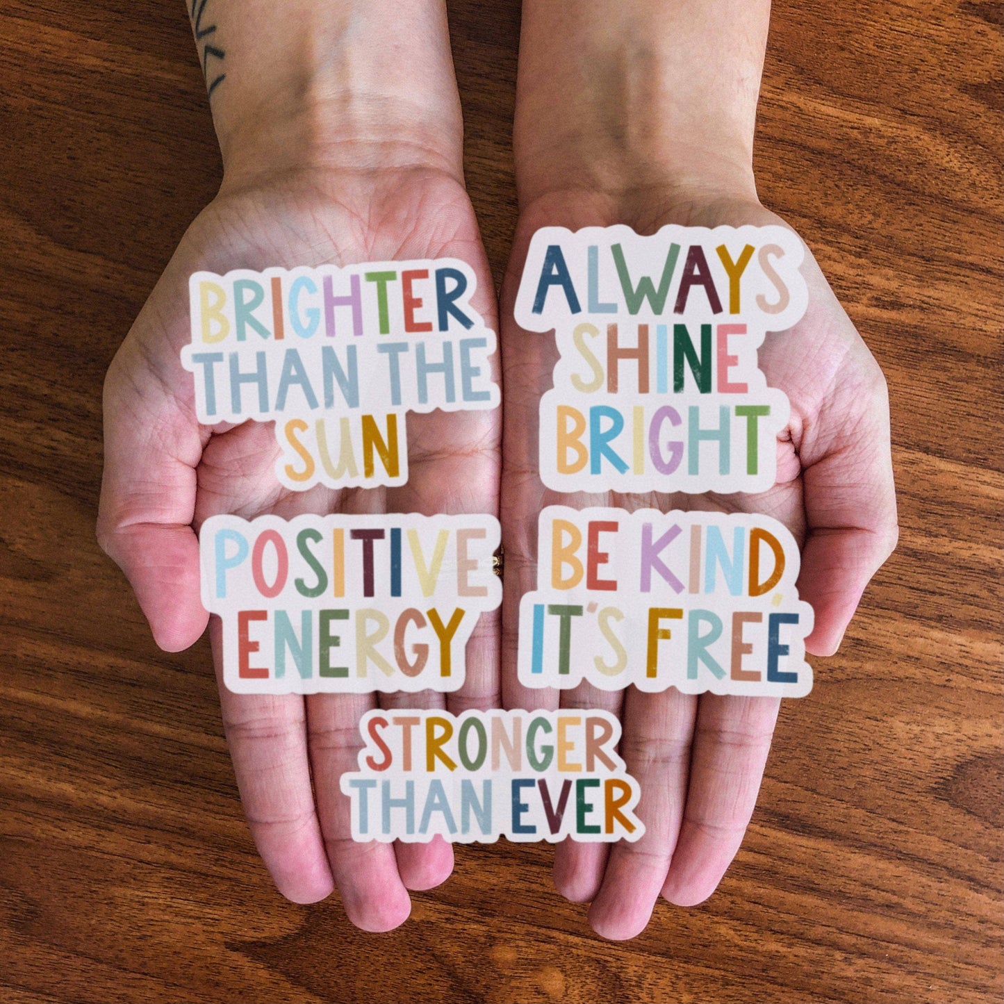 Be Kind, It's Free Positivity Lettering Sticker