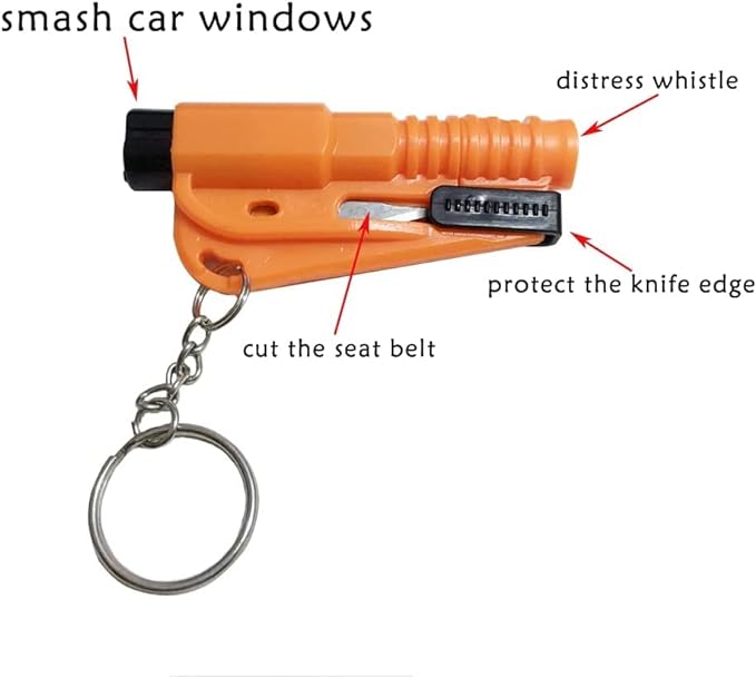 Seat Belt Cutter Keychain 3 in 1 tool