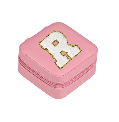 Varsity Collection Small Square Jewelry Travel Case Box