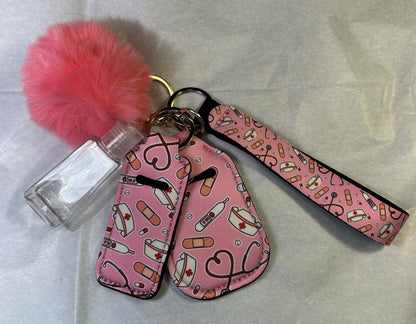 4 pc Keychain Sets    plus bonus: emergency whistle