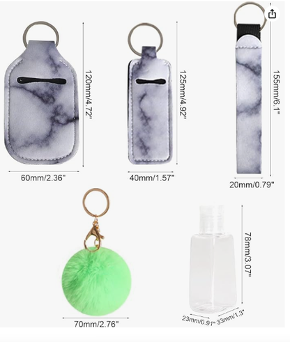 4 pc Keychain Sets    plus bonus: emergency whistle