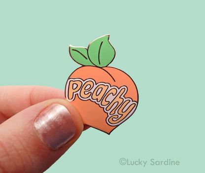 Peachy, Hard Enamel Pin