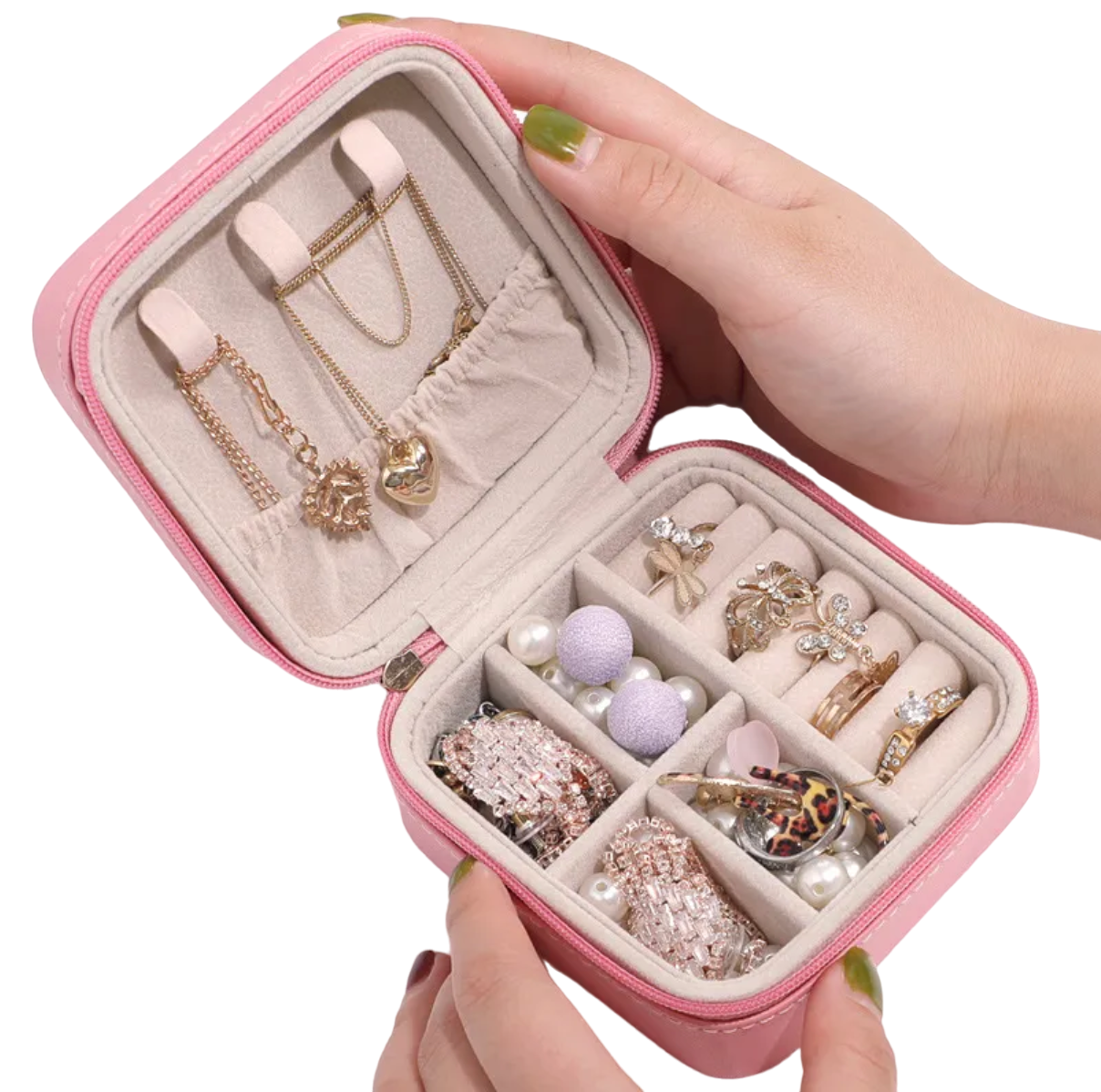 Varsity Collection Small Square Jewelry Travel Case Box