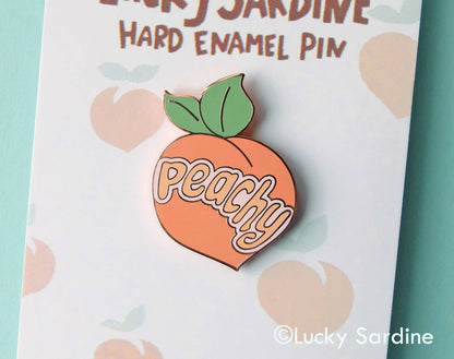 Peachy, Hard Enamel Pin