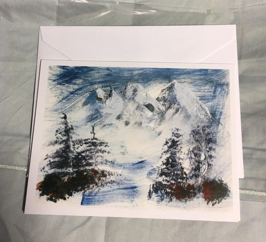 Snowy Mountain Card