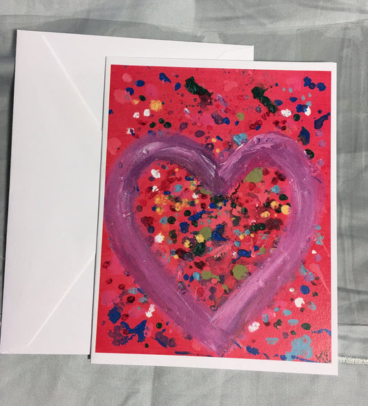 Heart Abstract 2 Card