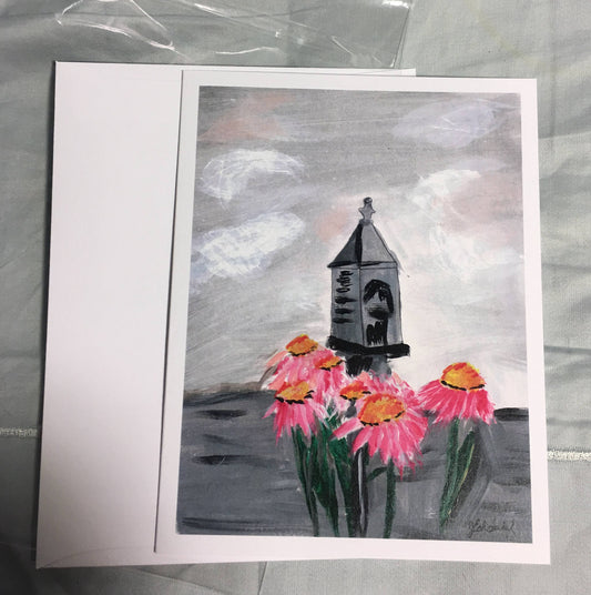 Birdhouse w/Flowers Card