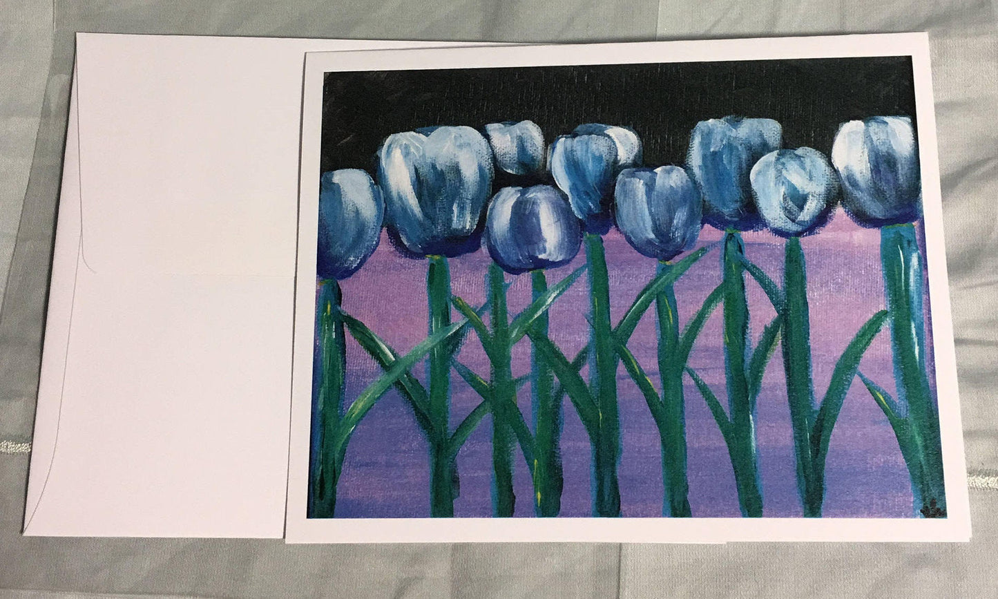 Blue Tulips Card