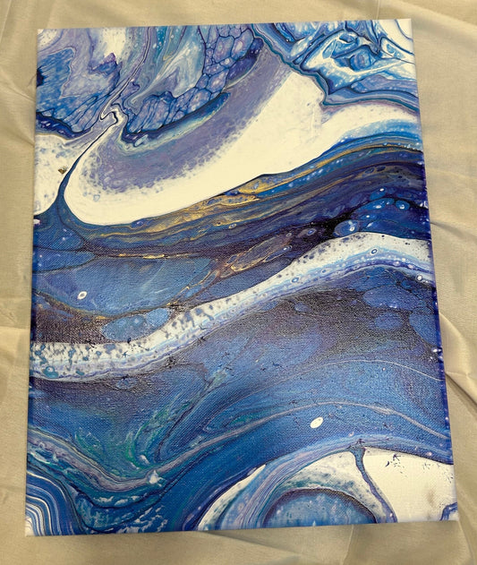 Flood Painting 11x14  Azul Wave      111408